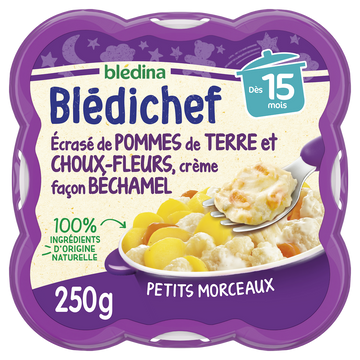 Plat bébé soir choux-fleurs pomme de terre béchamel dès 15 mois BLEDICHEF BLEDINA 250g