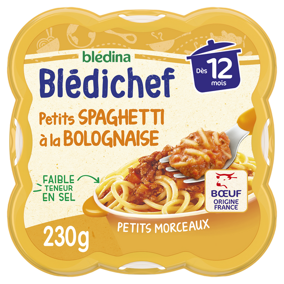 Plat bébé spaghetti à la bolognaise dès 12 mois BLEDICHEF BLEDINA 230g