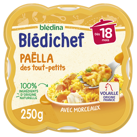 Plat bébé paëlla dès 18 mois BLEDICHEF BLEDINA 250g