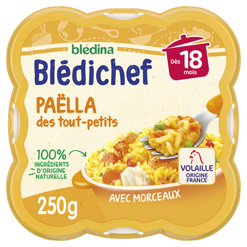 Plat bébé paëlla dès 18 mois BLEDICHEF BLEDINA 250g