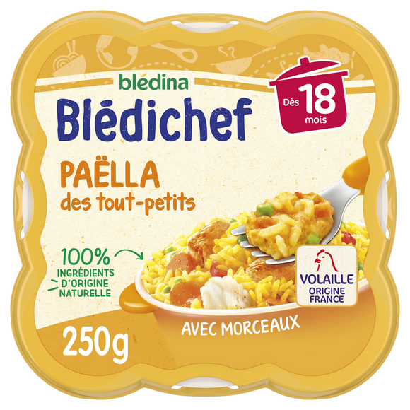 Plat bébé paëlla dès 18 mois BLEDICHEF BLEDINA 250g