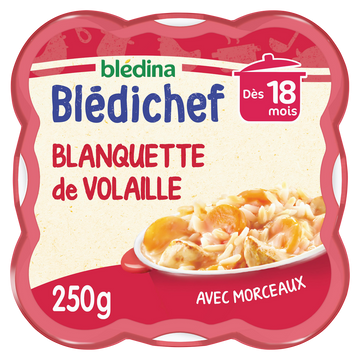 BLEDINA BLEDICHEF - Plat bébé du midi Blanquette de volaille, dès 18 mois - 250g - Repas bébé