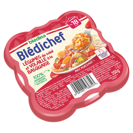 Plat bébé légumes volaille basquaise dès 18 mois BLEDICHEF BLEDINA 250g