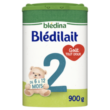 BLEDINA BLEDILAIT - Lait en poudre bébé 2ème âge, de 6 à 12 mois - 900g