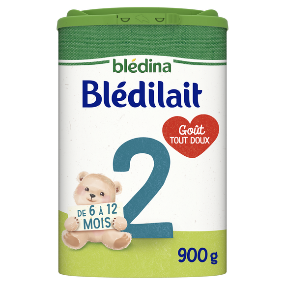 BLEDINA BLEDILAIT - Lait en poudre bébé 2ème âge, de 6 à 12 mois - 900g