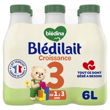 BLEDINA BLEDILAIT - Lait de croissance, dès 12 mois - 6x1l