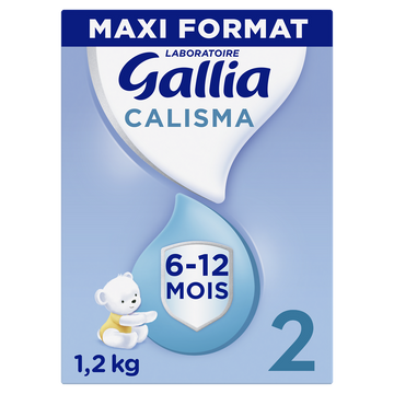 Lait en poudre bébé 2ème âge de 6 à 12 mois GALLIA CALISMA boîte 1,2kg
