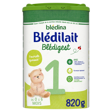 BLEDINA BLEDILAIT - Blédilait Blédigest, de 0 à 6 mois - 820g
