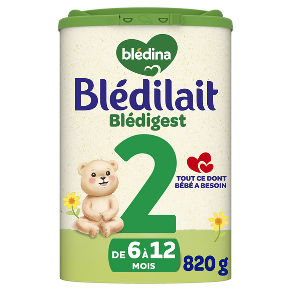 BLEDINA BLEDILAIT - Blédilait Blédigest, de 6 à 12 mois - 820g
