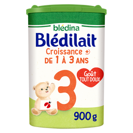 Lait de croissance bébé en poudre 3ème âge de 1 à 3 ans BLEDILAIT BLEDINA 900g