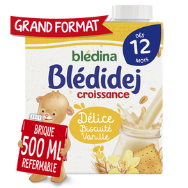 Lait et céréales bébé biscuité vanille dès 12 mois BLEDIDEJ BLEDINA 500ml