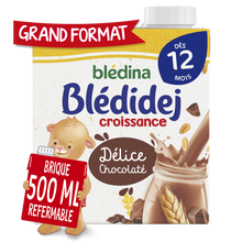 Lait et céréales bébé chocolaté dès 12 mois BLEDIDEJ BLEDINA 500ml