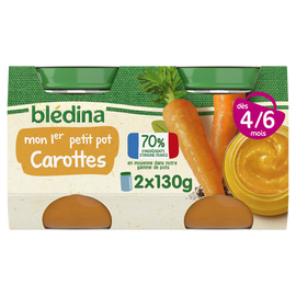 Petits pots bébé carottes dès 4 mois BLEDINA 2x130g