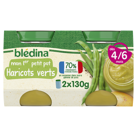 Petits pots bébé haricots verts dès 4 mois BLEDINA 2x130g
