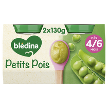 BLEDINA - Petits pois, dès 4 mois - 2x130g