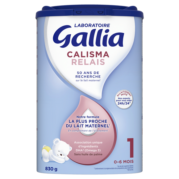 GALLIA CALISMA RELAIS - Lait en poudre bébé 1er âge, de 0 à 6 mois - 830g