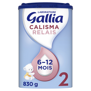 Lait en poudre bébé 2ème âge de 6 à 12 mois GALLIA CALISMA RELAIS boîte 830g