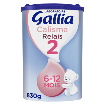 GALLIA CALISMA RELAIS - Lait en poudre bébé 2ème âge, de 6 à 12 mois -830g