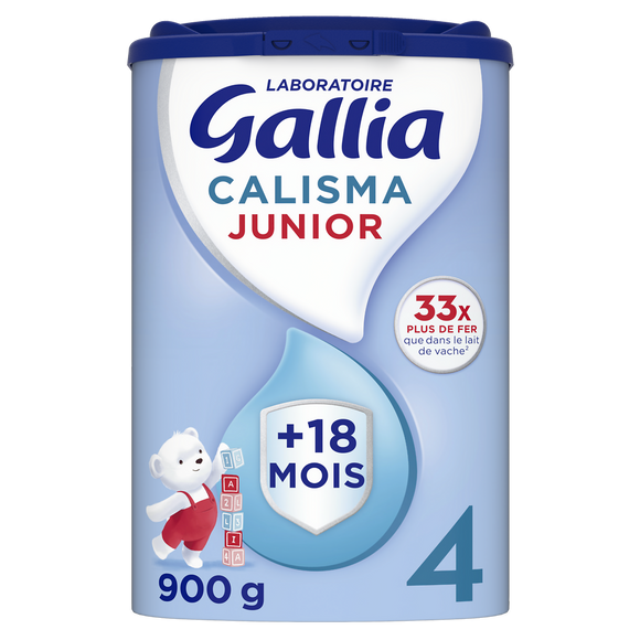 Lait en poudre bébé 4ème âge dès 18 mois GALLIA CALISMA boîte 900g