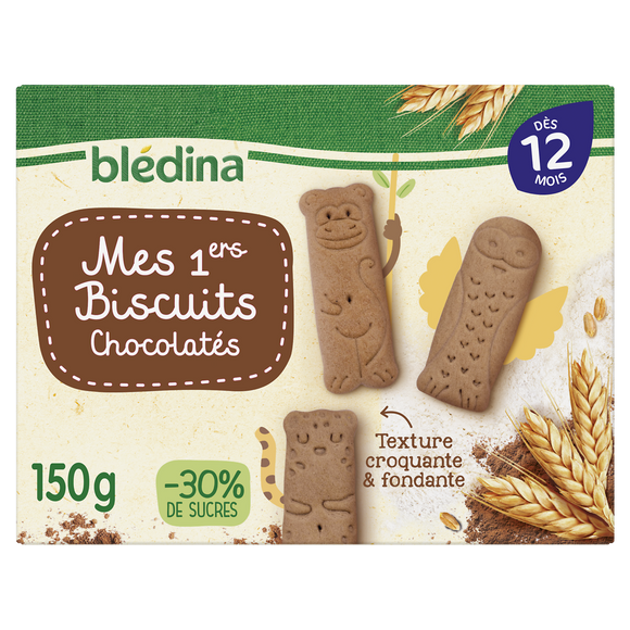 Biscuits bébé chocolatés dès 12 mois BLEDINA 150g