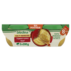 Plats bébé parmentier de légumes boeuf dès 8 mois BLEDINA 2x200g