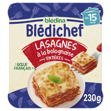 BLEDINA BLEDICHEF - Plat bébé du midi Lasagnes à la bolognaise, dès 15mois - 230g
