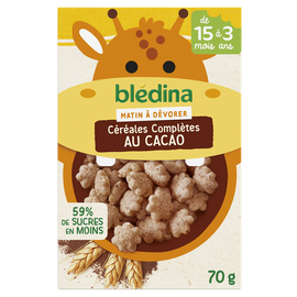 Céréales bébé complètes au cacao dès 15 mois BLEDINA 70g