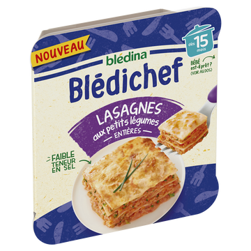 Lasagnes aux petits Légumes dés 15 mois BLEDINA 230g