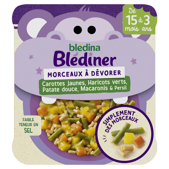 BLEDINA BLEDINER - Plat bébé soir morceaux, dès 15 mois - 200g - Repasbébé