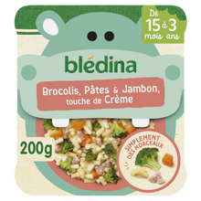 BLEDINA BLEDIDEJ - Brocolis, Pâtes, Jambon & touche de Crème, dès 15mois - 200g