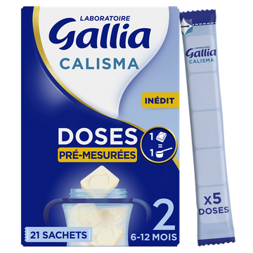 GALLIA calisma 2éme âge de 6/12m.5 doses de 21 sachets 504g