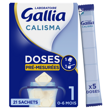 GALLIA calisma 1er âge de 0/6 mois 5 doses de 21 sachets 483g