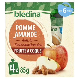Gourdes pommes amandes dès 6 Mois BLEDINA 4x85g