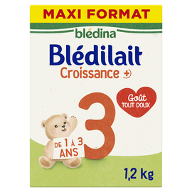 Lait de croissance bébé en poudre 3ème âge de 1 à 3 ans Blédilait BLEDINA 1,2kg