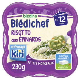 Risotto aux épinards Kiri dés 12 mois blédichef BLEDINA 230g