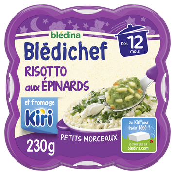 Risotto aux épinards Kiri dés 12 mois blédichef BLEDINA 230g