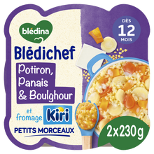 BLEDINA BLEDICHEF - Crémeux de potiron et panais boulghour et fromagekiri, dès 12 mois - 2x230g