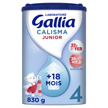 GALLIA CALISMA - Lait en poudre bébé croissance Junior, dès 18 mois -830g