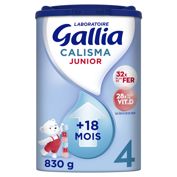 GALLIA CALISMA - Lait en poudre bébé croissance Junior, dès 18 mois -830g