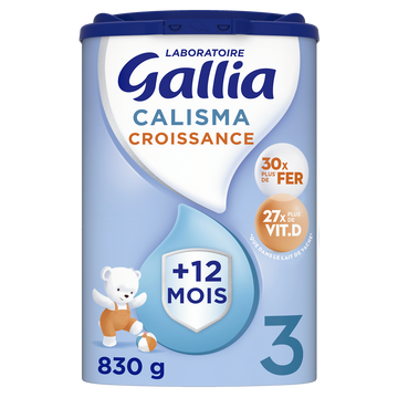 GALLIA CALISMA - Lait en poudre bébé croissance, 3ème âge, dès 12 mois- 830g