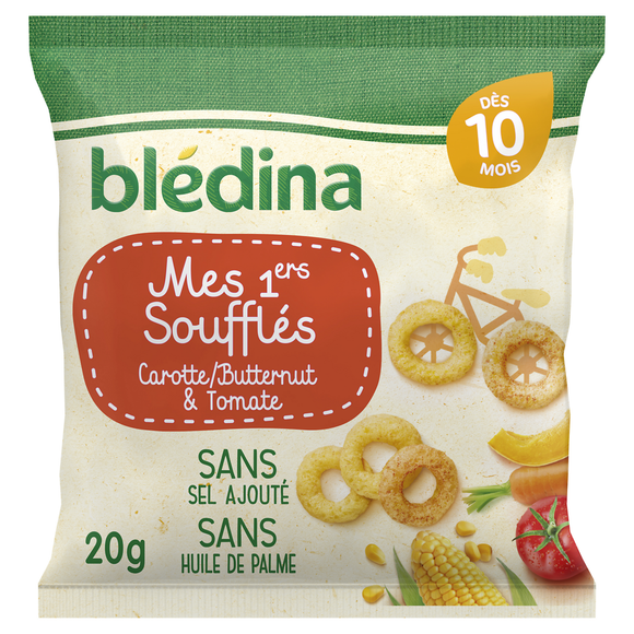 BLEDINA BLEDICHEF - Biscuits Bébé Carottes et butternut dès 10 mois lesachet de 20g