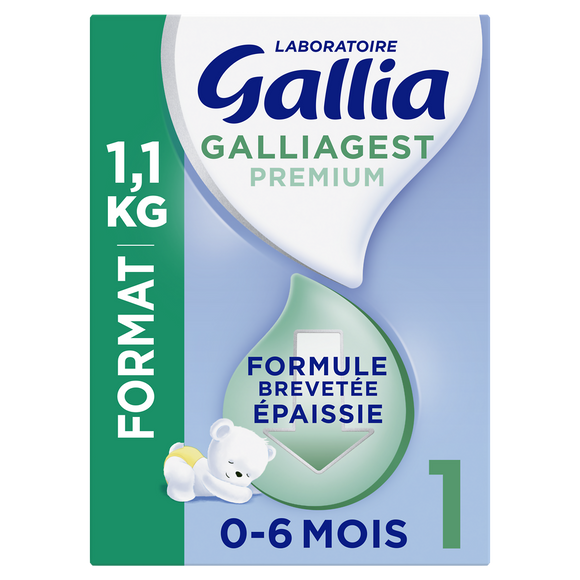 Lait bébé en poudre 1er âge 0 à 6 mois GALLIA Galliagest Prémium 1,1kg
