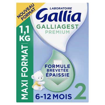 GALLIA GALLIAGEST - Lait en poudre bébé prémium, 2ème âge, dès 6 mois-1,1kg