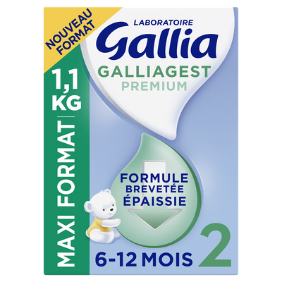 GALLIA GALLIAGEST - Lait en poudre bébé prémium, 2ème âge, dès 6 mois-1,1kg