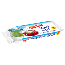 Lait concentré non sucré "Nuage de Lait" REGILAIT, 10 coupelles, 75g