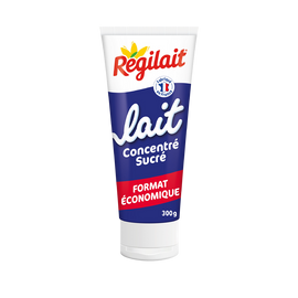 Lait entier concentré sucré REGILAIT, tube de 300g