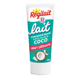 Lait concentré sucré arômatisé noix de coco REGILAIT, tube 170g