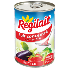 Lait concentré non sucré entier REGILAIT, boîte 410g