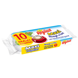Lait concentré non sucré "Nuage de Lait" REGILAIT, 10 maxi coupelles,140g