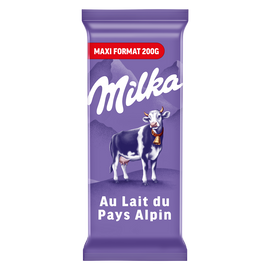 Chocolat au lait MILKA - Tablette de 200g